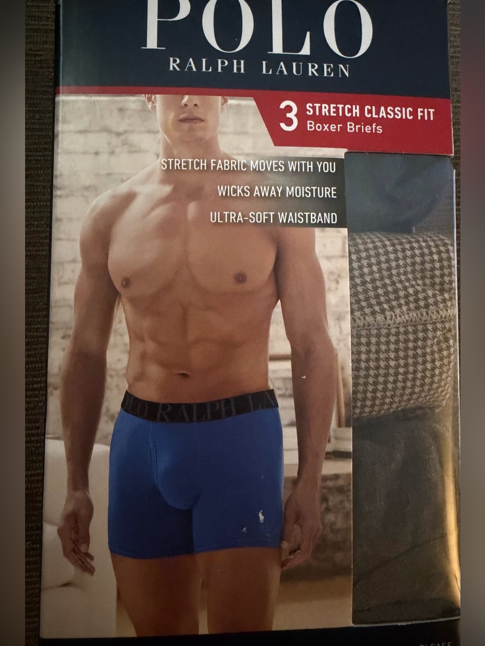 Polo by Ralph Lauren Blue Stretch Classic Fit Boxer Briefs (3 Pack) size M-NWT